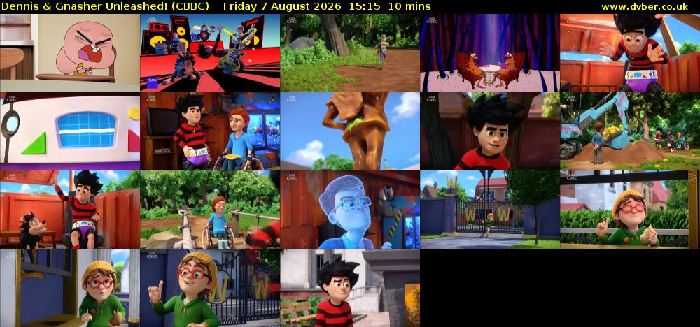 Dennis & Gnasher Unleashed! (CBBC) Friday 7 August 2026 15:15 - 15:25