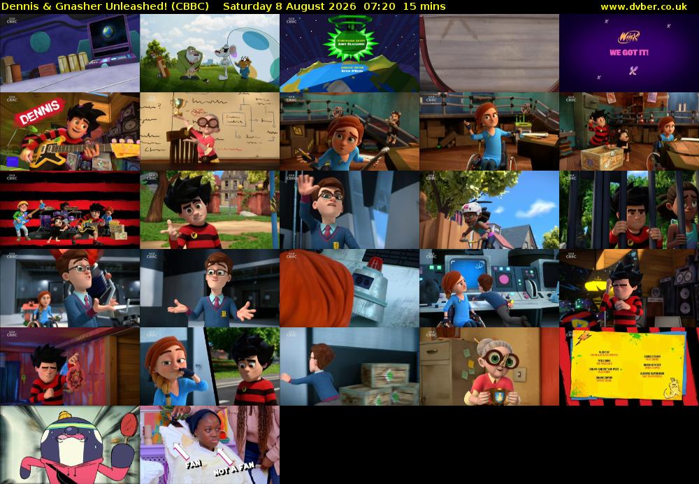 Dennis & Gnasher Unleashed! (CBBC) Saturday 8 August 2026 07:20 - 07:35