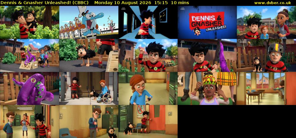 Dennis & Gnasher Unleashed! (CBBC) Monday 10 August 2026 15:15 - 15:25