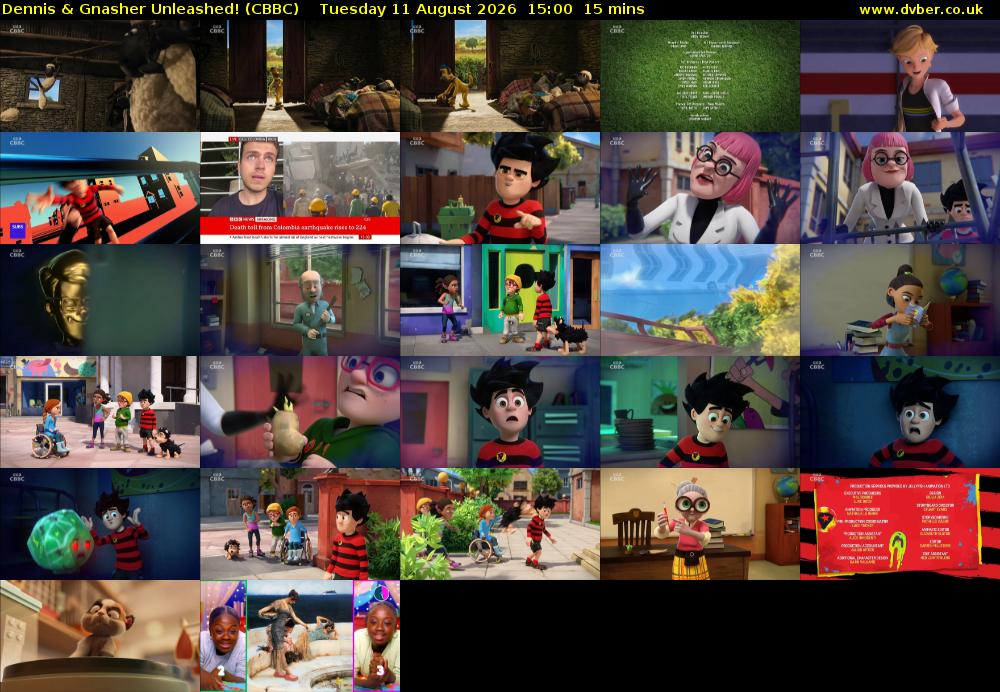Dennis & Gnasher Unleashed! (CBBC) Tuesday 11 August 2026 15:00 - 15:15