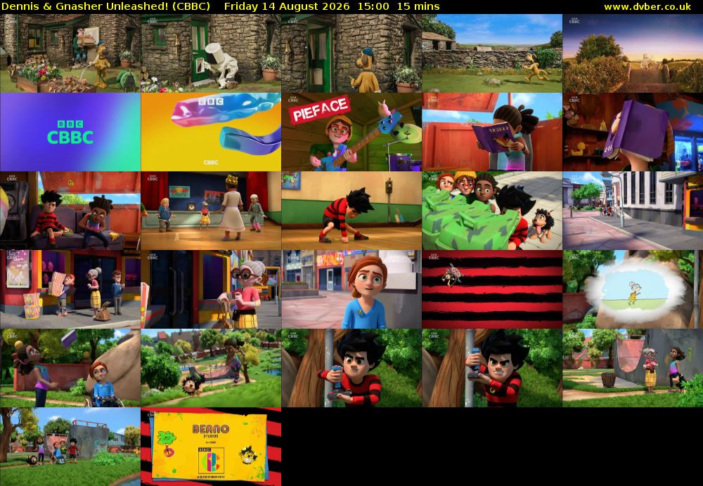 Dennis & Gnasher Unleashed! (CBBC) Friday 14 August 2026 15:00 - 15:15