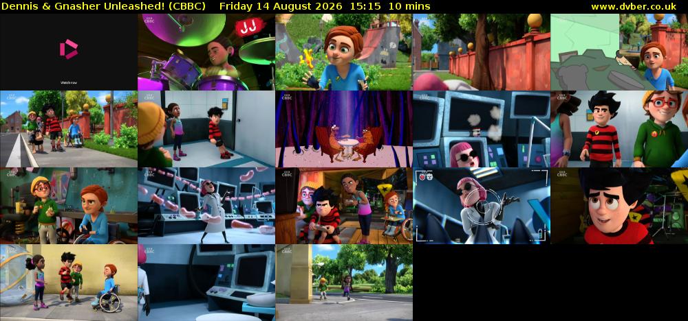 Dennis & Gnasher Unleashed! (CBBC) Friday 14 August 2026 15:15 - 15:25