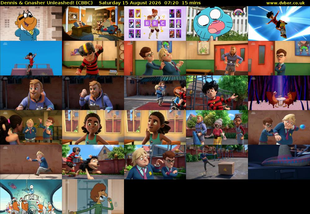 Dennis & Gnasher Unleashed! (CBBC) Saturday 15 August 2026 07:20 - 07:35