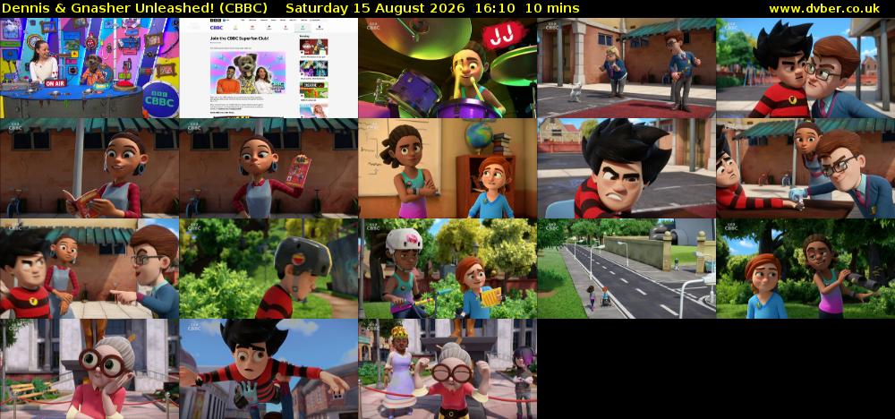 Dennis & Gnasher Unleashed! (CBBC) Saturday 15 August 2026 16:10 - 16:20