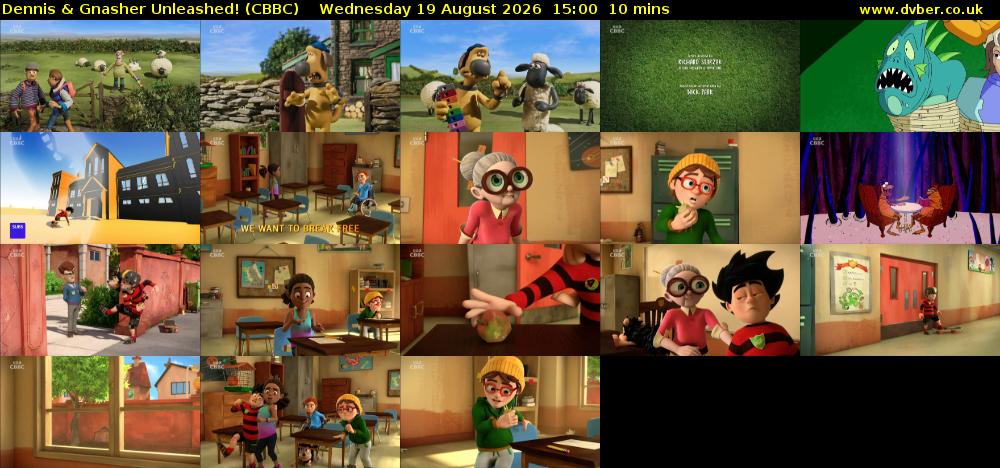 Dennis & Gnasher Unleashed! (CBBC) Wednesday 19 August 2026 15:00 - 15:10