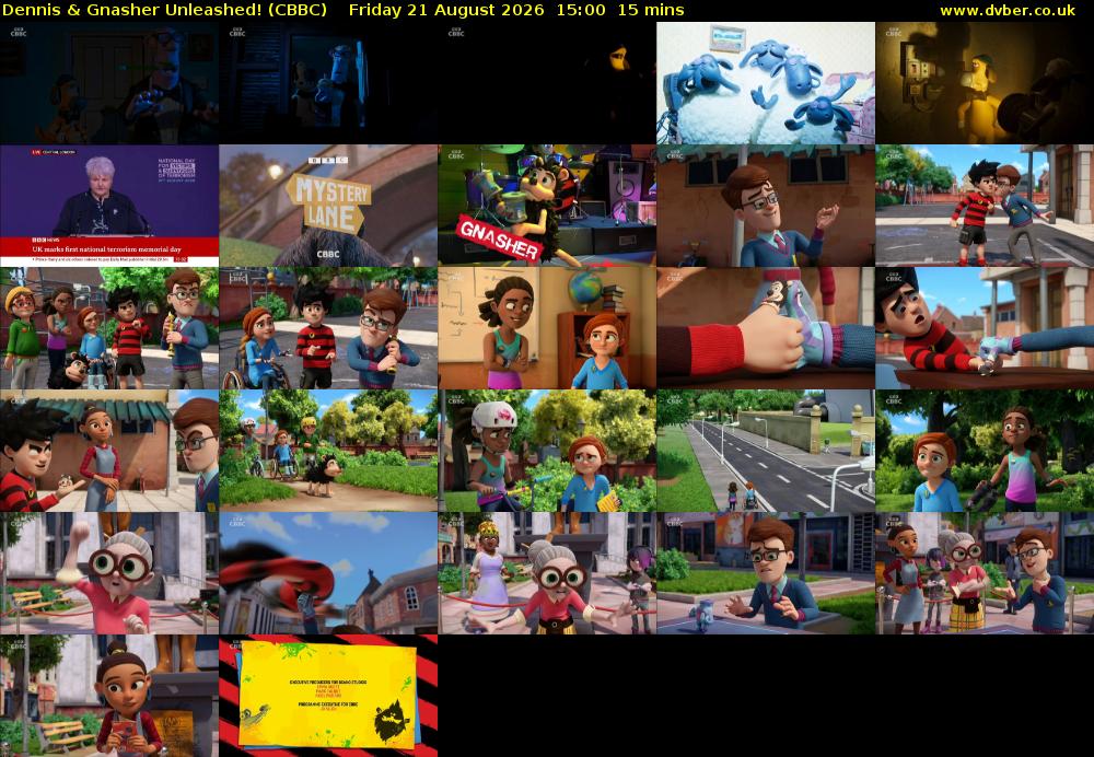Dennis & Gnasher Unleashed! (CBBC) Friday 21 August 2026 15:00 - 15:15