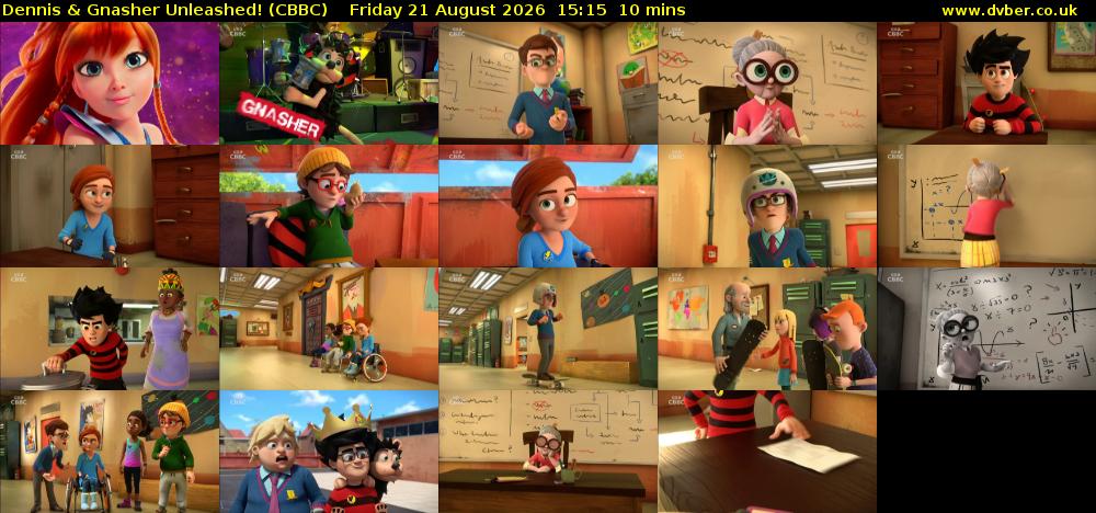 Dennis & Gnasher Unleashed! (CBBC) Friday 21 August 2026 15:15 - 15:25