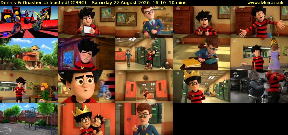 Dennis & Gnasher Unleashed! (CBBC) Saturday 22 August 2026 16:10 - 16:20