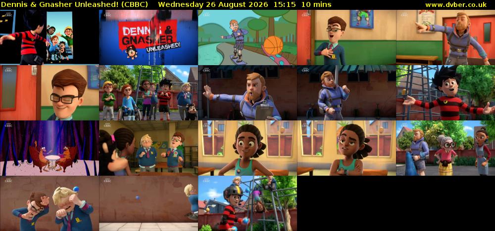 Dennis & Gnasher Unleashed! (CBBC) Wednesday 26 August 2026 15:15 - 15:25