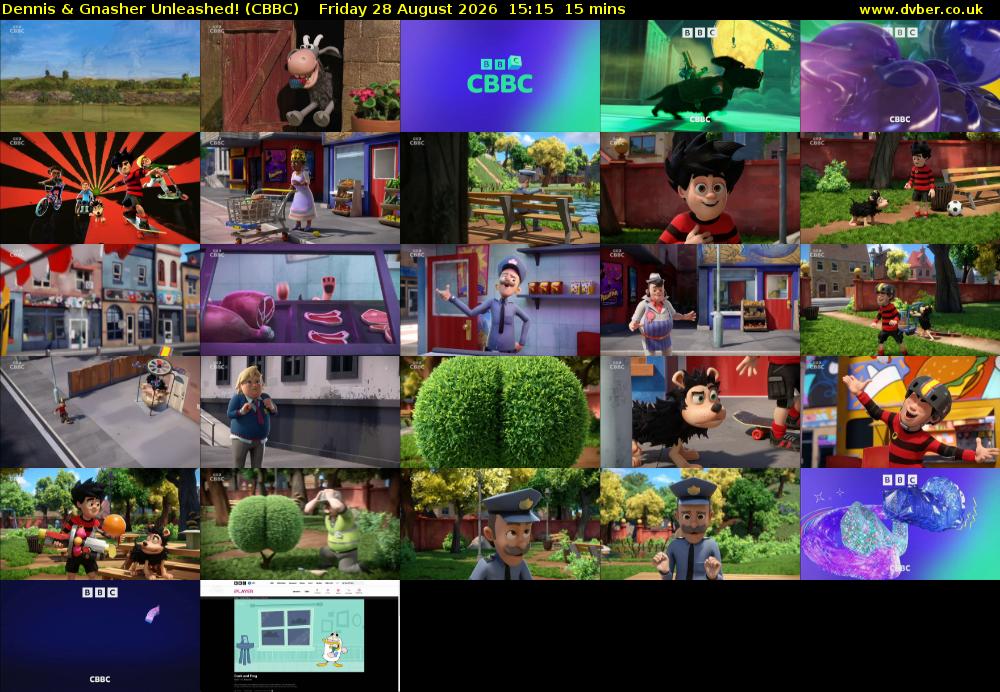 Dennis & Gnasher Unleashed! (CBBC) Friday 28 August 2026 15:15 - 15:30