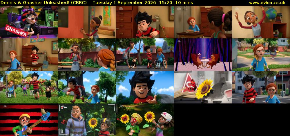 Dennis & Gnasher Unleashed! (CBBC) Tuesday 1 September 2026 15:20 - 15:30