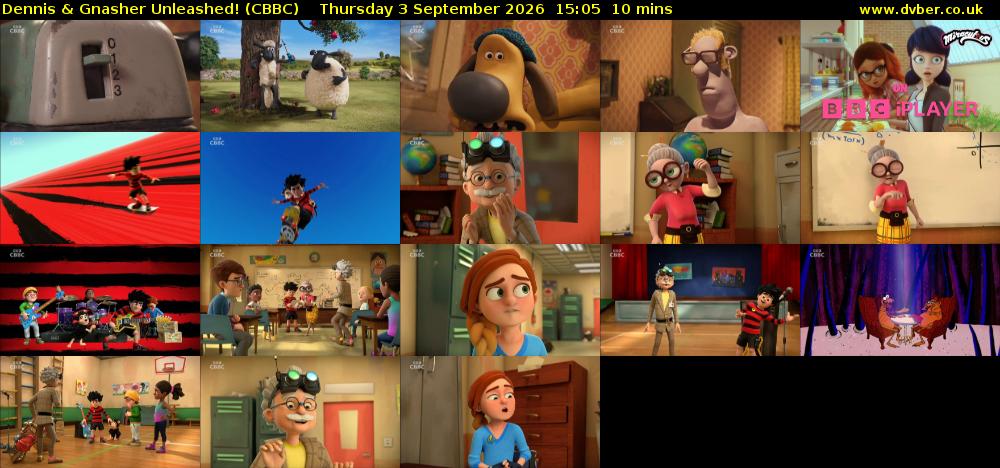 Dennis & Gnasher Unleashed! (CBBC) Thursday 3 September 2026 15:05 - 15:15