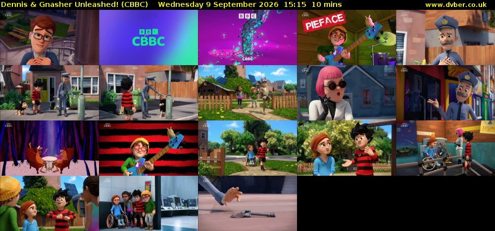 Dennis & Gnasher Unleashed! (CBBC) Wednesday 9 September 2026 15:15 - 15:25