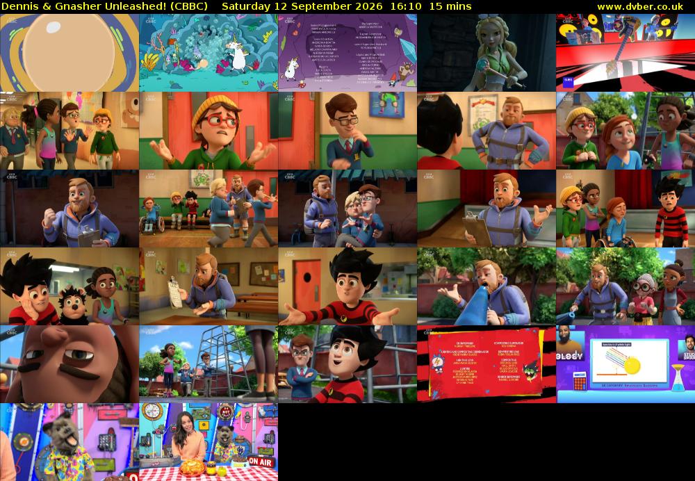 Dennis & Gnasher Unleashed! (CBBC) Saturday 12 September 2026 16:10 - 16:25