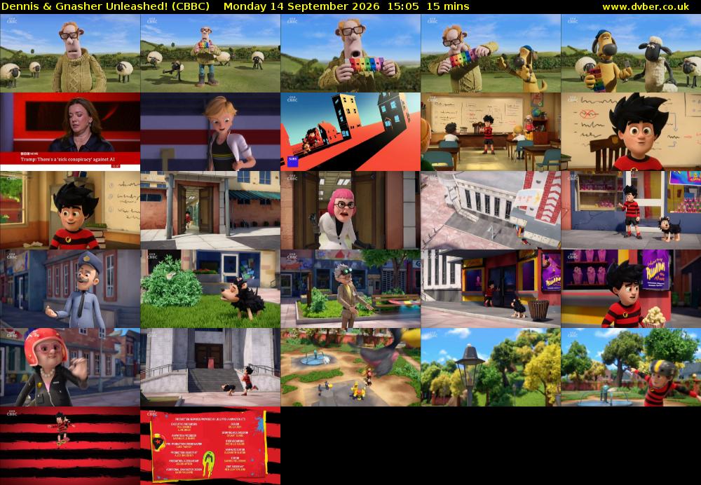 Dennis & Gnasher Unleashed! (CBBC) Monday 14 September 2026 15:05 - 15:20
