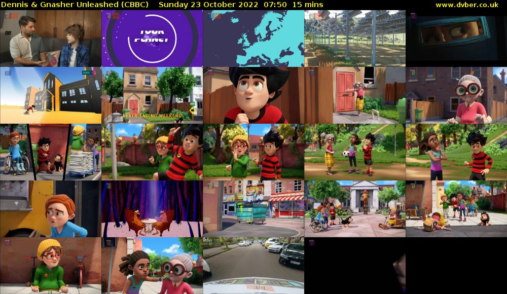 Dennis & Gnasher Unleashed (CBBC) Sunday 23 October 2022 07:50 - 08:05