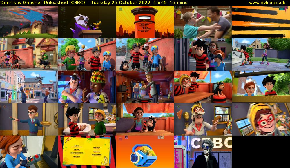 Dennis & Gnasher Unleashed (CBBC) Tuesday 25 October 2022 15:45 - 16:00