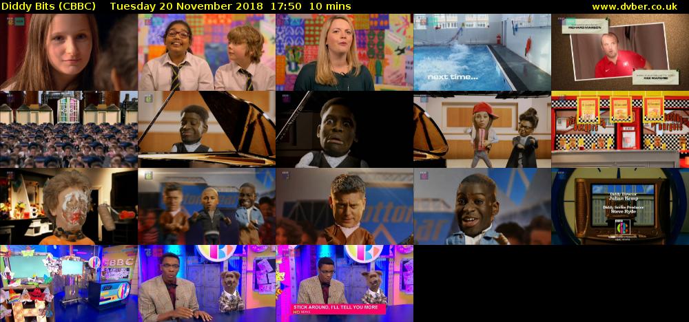 Diddy Bits (CBBC) Tuesday 20 November 2018 17:50 - 18:00