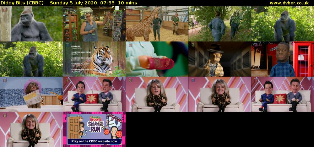 Diddy Bits (CBBC) Sunday 5 July 2020 07:55 - 08:05