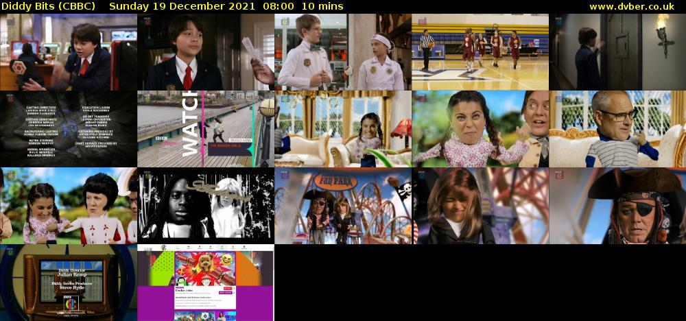 Diddy Bits (CBBC) Sunday 19 December 2021 08:00 - 08:10