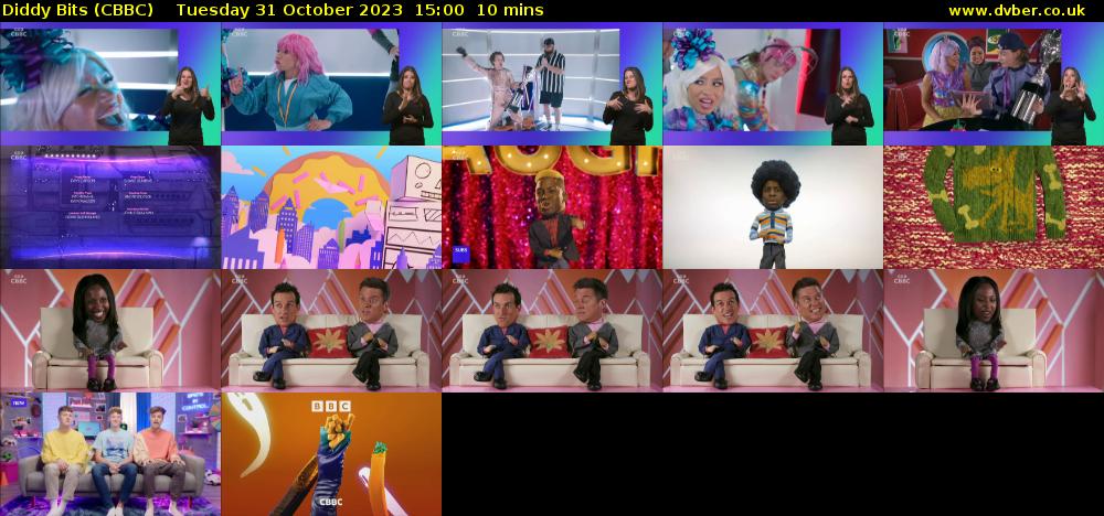 Diddy Bits (CBBC) Tuesday 31 October 2023 15:00 - 15:10