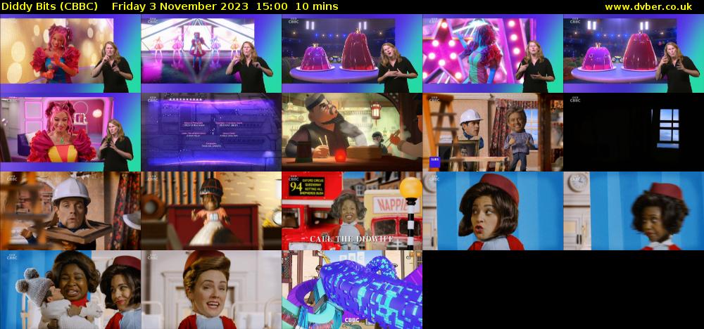 Diddy Bits (CBBC) Friday 3 November 2023 15:00 - 15:10