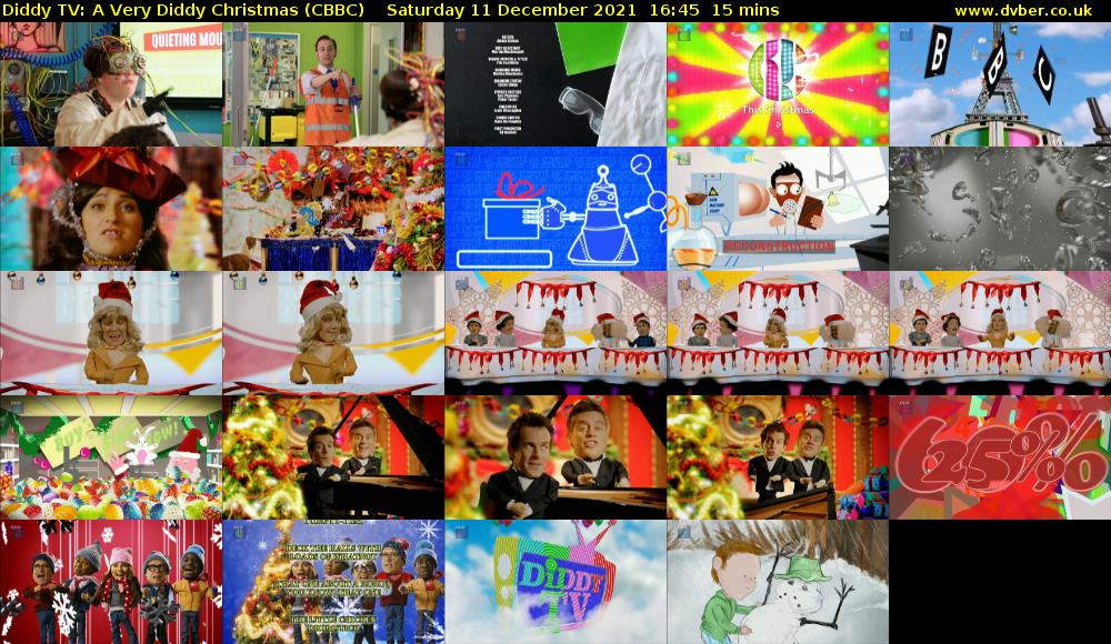 Diddy TV: A Very Diddy Christmas (CBBC) Saturday 11 December 2021 16:45 - 17:00