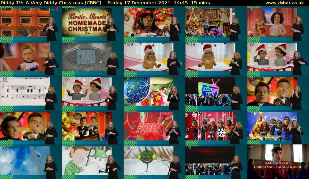 Diddy TV: A Very Diddy Christmas (CBBC) Friday 17 December 2021 14:45 - 15:00