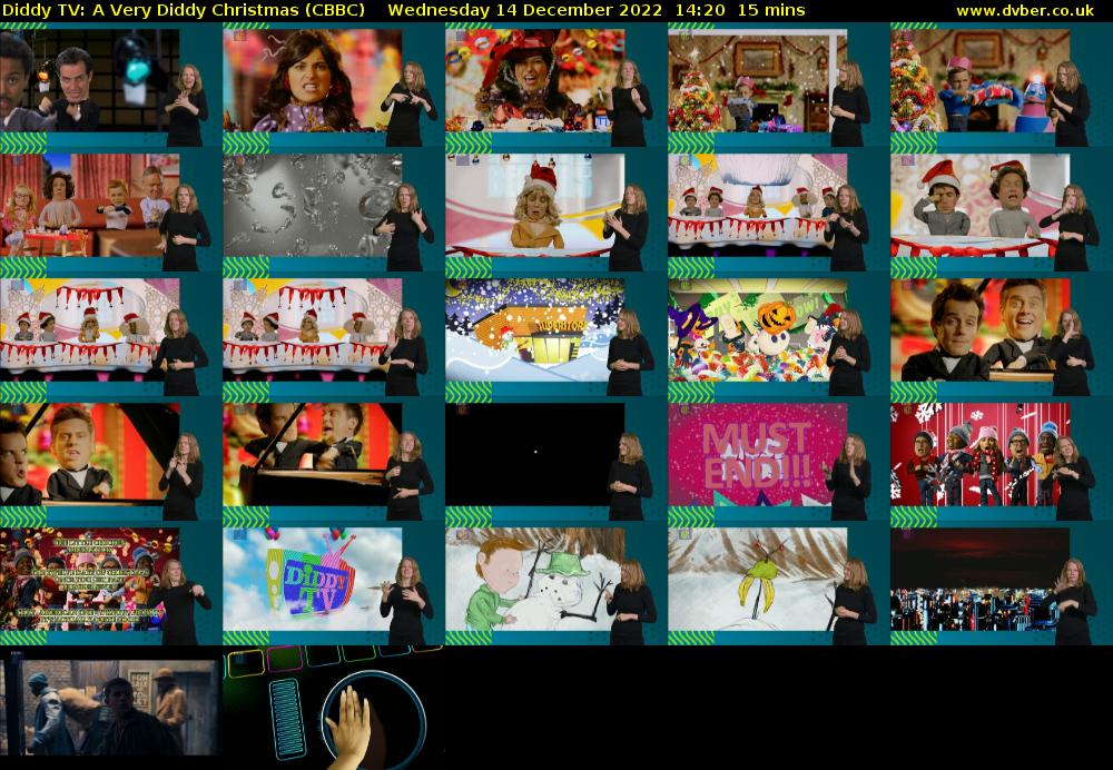 Diddy TV: A Very Diddy Christmas (CBBC) Wednesday 14 December 2022 14:20 - 14:35