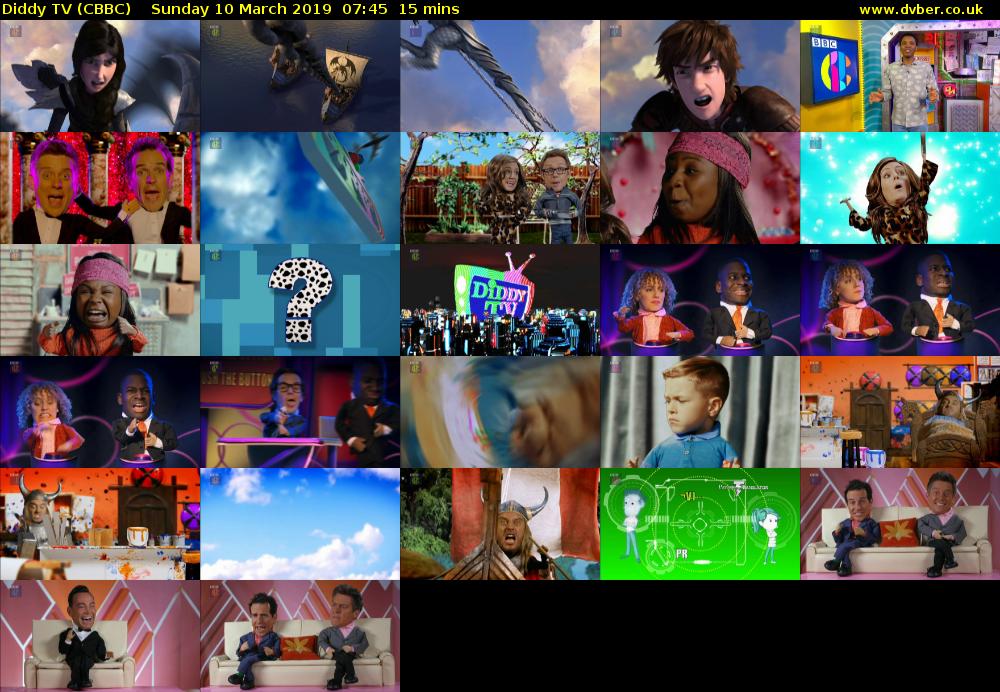 Diddy TV (CBBC) Sunday 10 March 2019 07:45 - 08:00