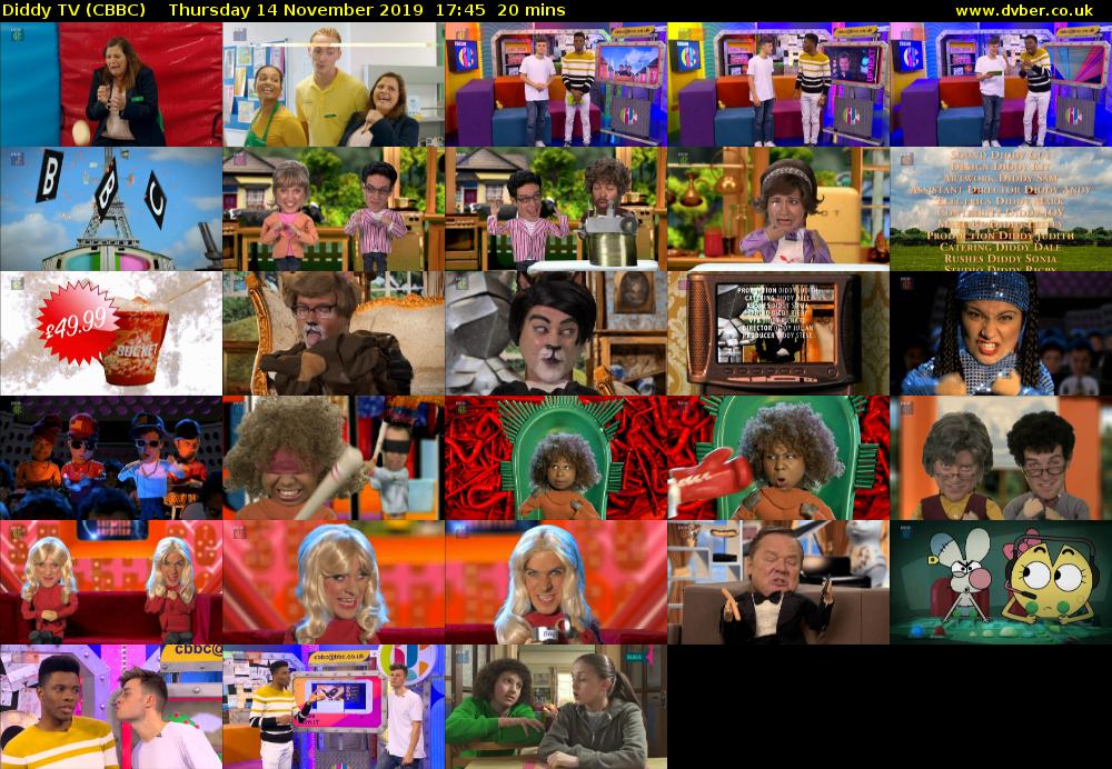 Diddy TV (CBBC) Thursday 14 November 2019 17:45 - 18:05