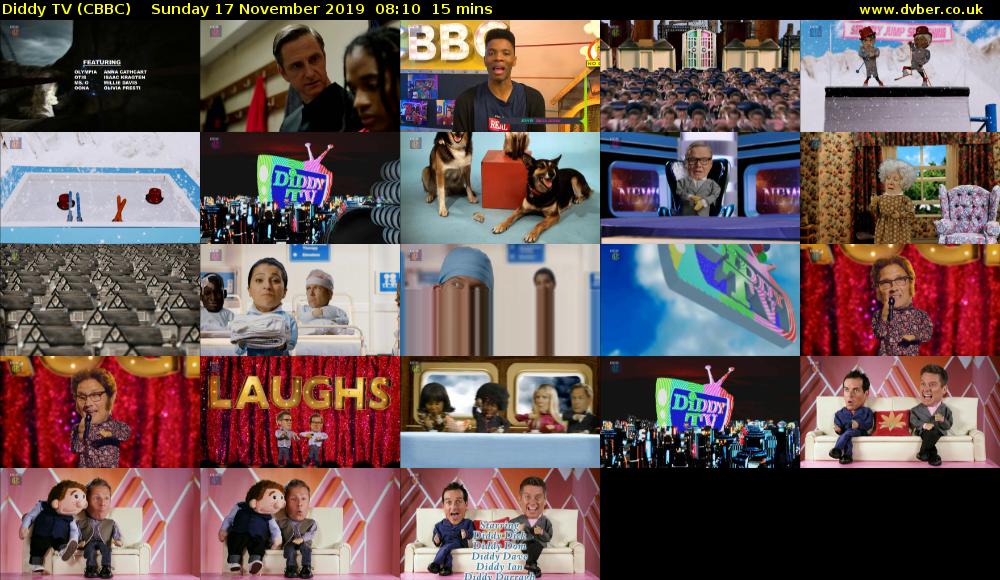 Diddy TV (CBBC) Sunday 17 November 2019 08:10 - 08:25