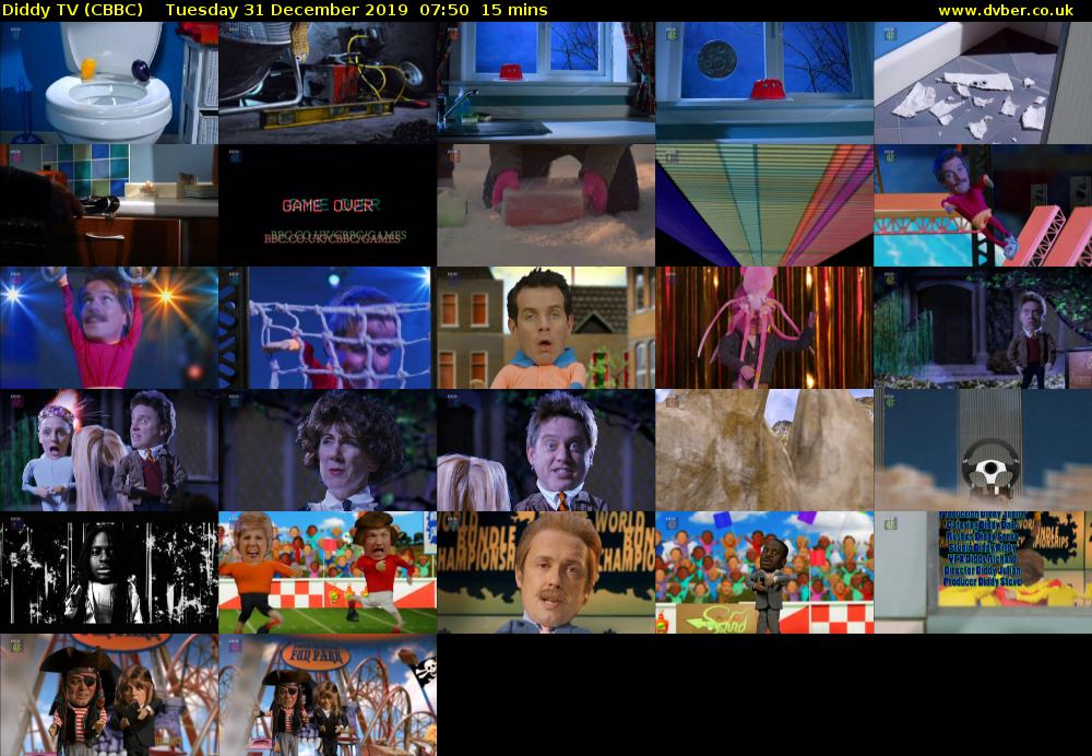 Diddy TV (CBBC) Tuesday 31 December 2019 07:50 - 08:05
