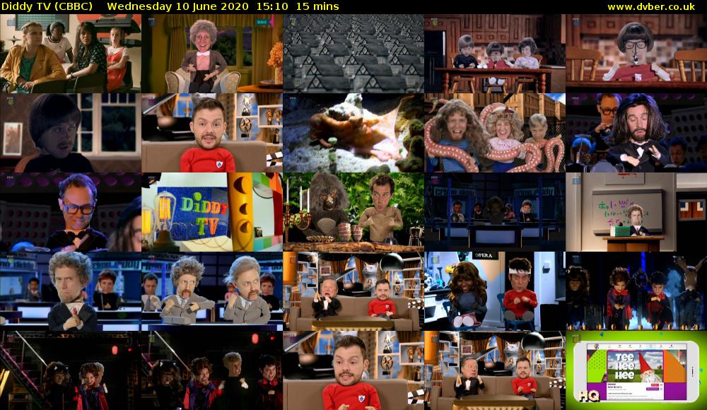 Diddy TV (CBBC) Wednesday 10 June 2020 15:10 - 15:25