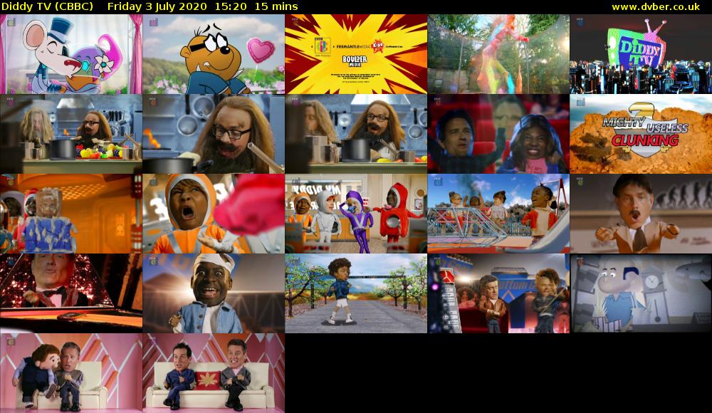 Diddy TV (CBBC) Friday 3 July 2020 15:20 - 15:35