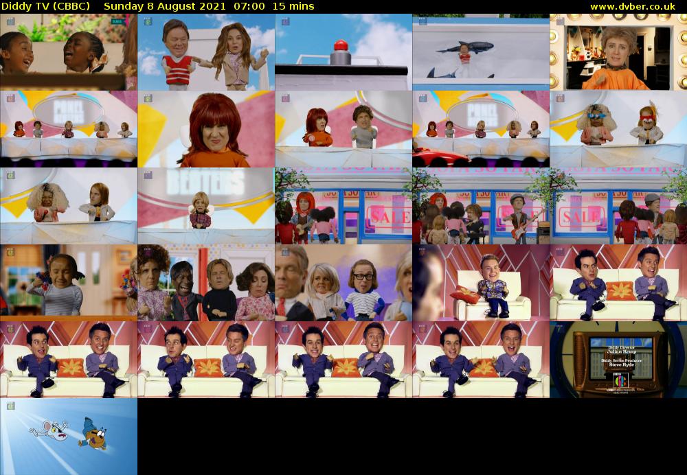 Diddy TV (CBBC) Sunday 8 August 2021 07:00 - 07:15