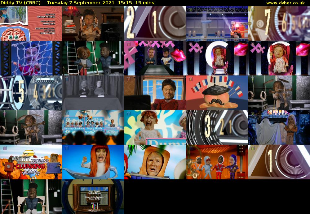 Diddy TV (CBBC) Tuesday 7 September 2021 15:15 - 15:30