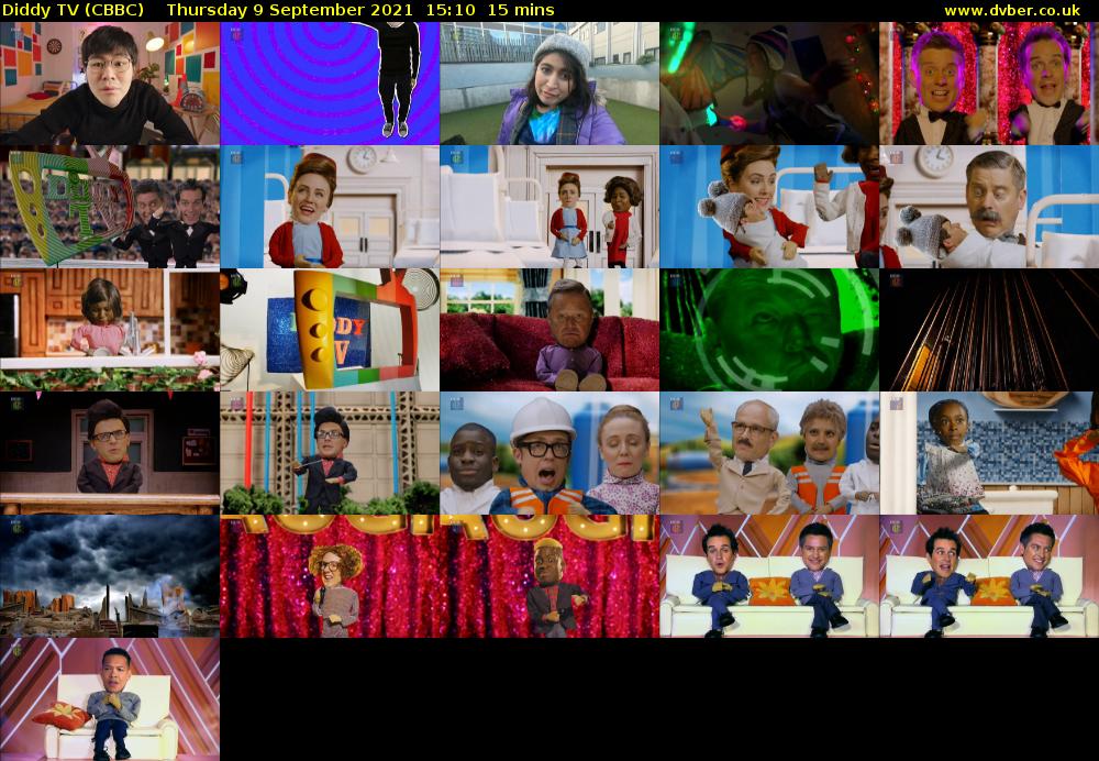Diddy TV (CBBC) Thursday 9 September 2021 15:10 - 15:25