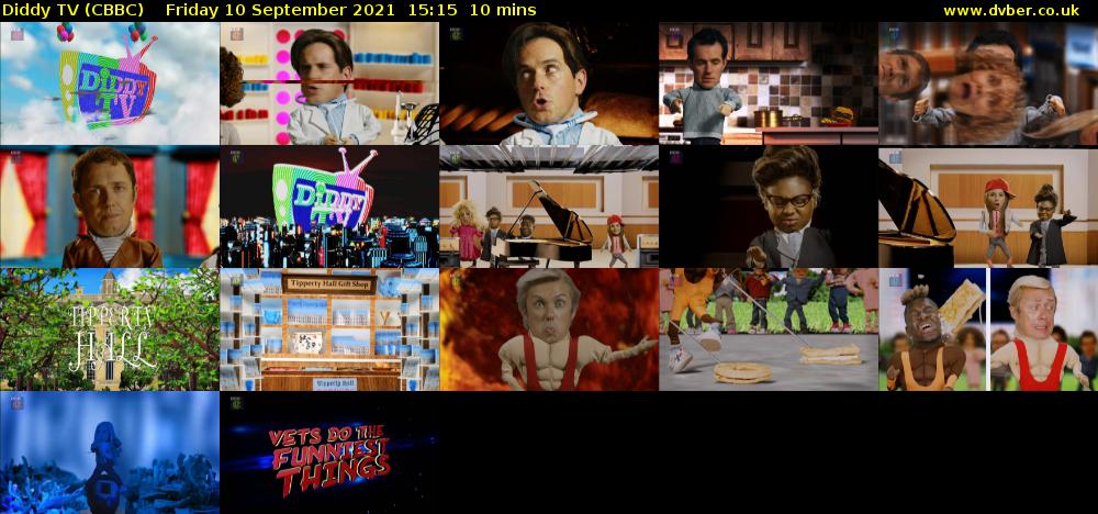 Diddy TV (CBBC) Friday 10 September 2021 15:15 - 15:25