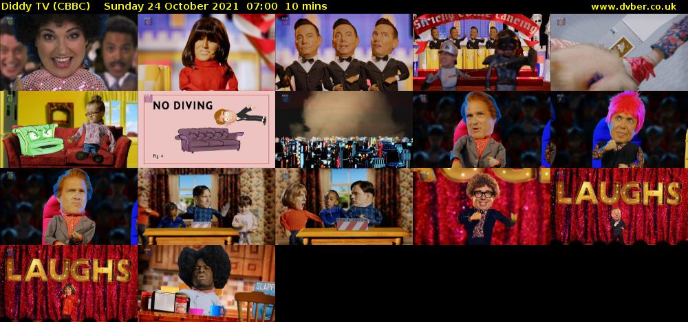 Diddy TV (CBBC) Sunday 24 October 2021 07:00 - 07:10