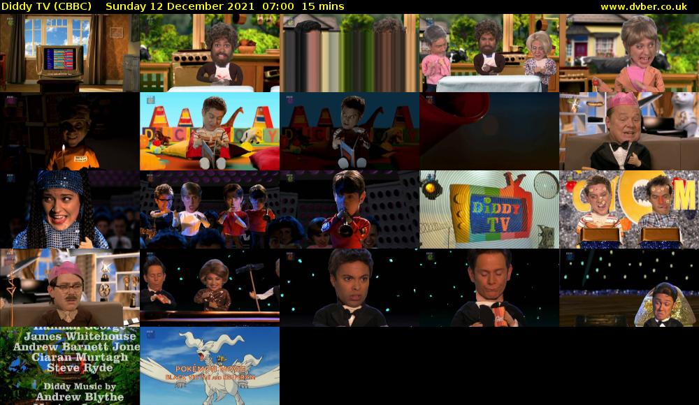 Diddy TV (CBBC) Sunday 12 December 2021 07:00 - 07:15