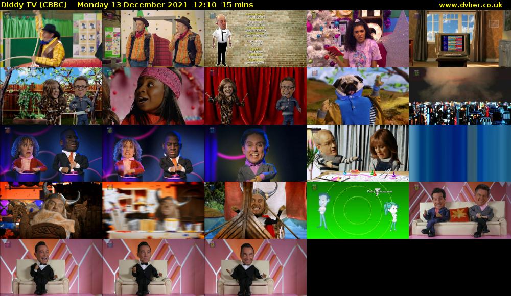 Diddy TV (CBBC) Monday 13 December 2021 12:10 - 12:25