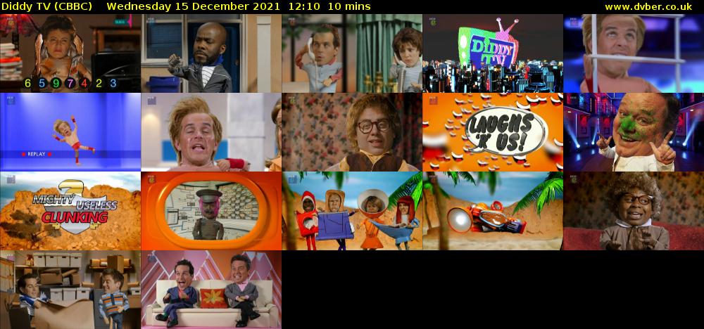 Diddy TV (CBBC) Wednesday 15 December 2021 12:10 - 12:20