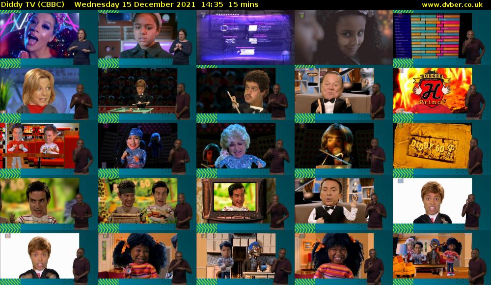 Diddy TV (CBBC) Wednesday 15 December 2021 14:35 - 14:50