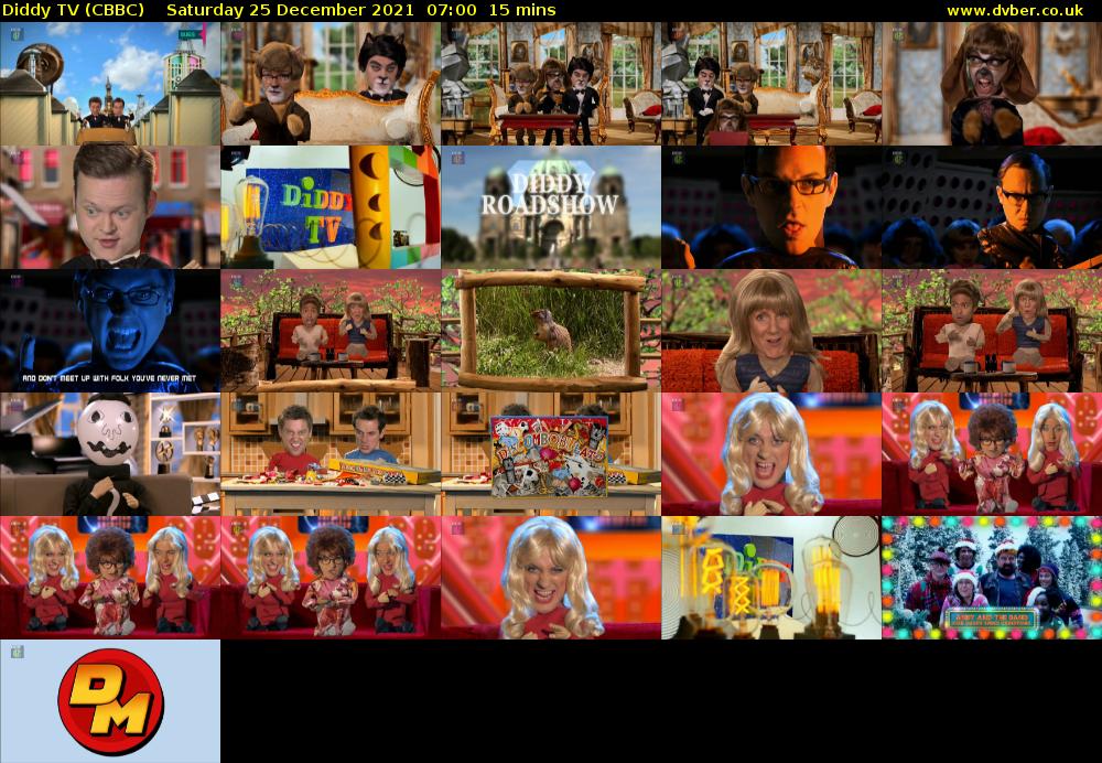 Diddy TV (CBBC) Saturday 25 December 2021 07:00 - 07:15