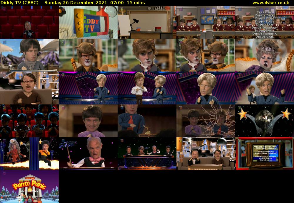 Diddy TV (CBBC) Sunday 26 December 2021 07:00 - 07:15