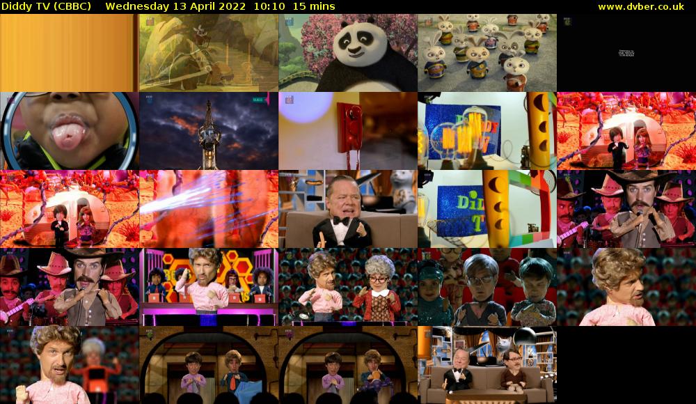 Diddy TV (CBBC) Wednesday 13 April 2022 10:10 - 10:25