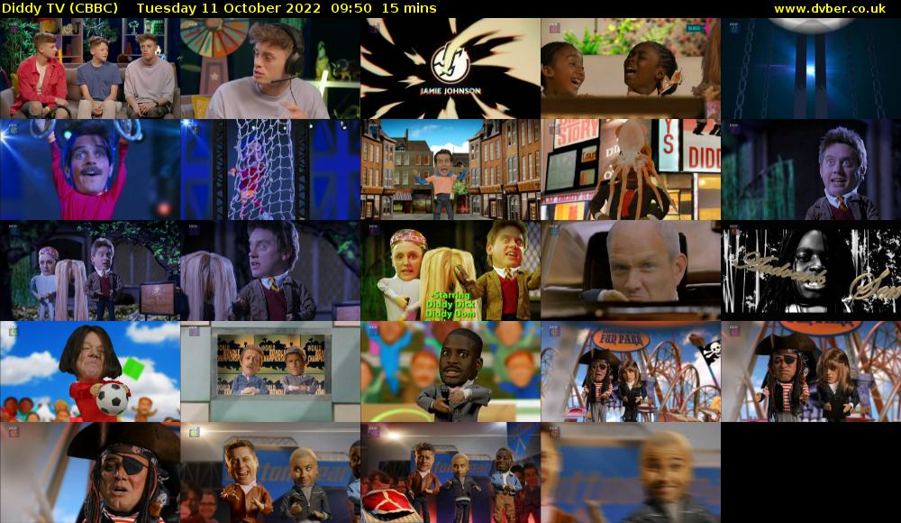 Diddy TV (CBBC) Tuesday 11 October 2022 09:50 - 10:05
