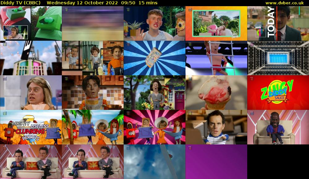 Diddy TV (CBBC) Wednesday 12 October 2022 09:50 - 10:05