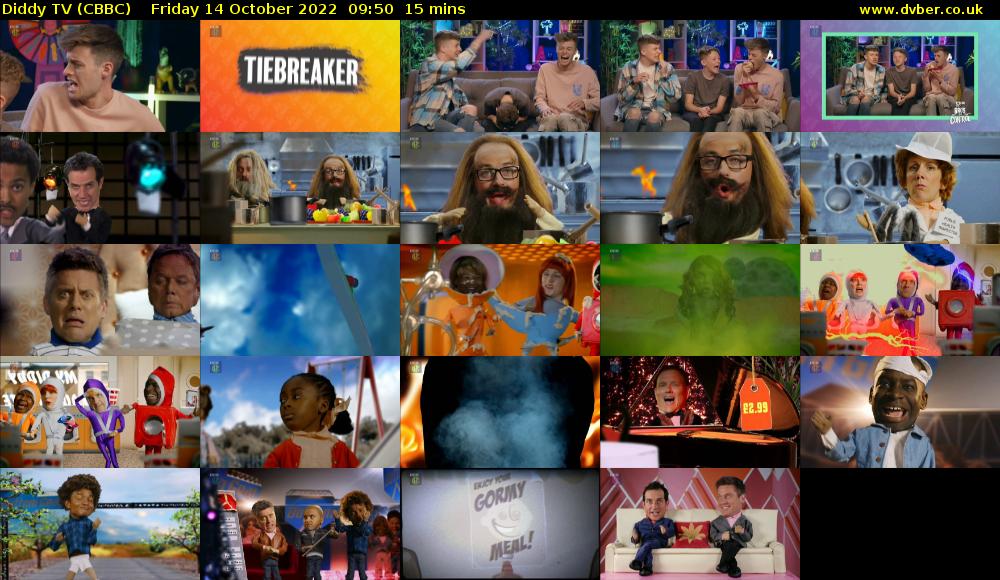 Diddy TV (CBBC) Friday 14 October 2022 09:50 - 10:05